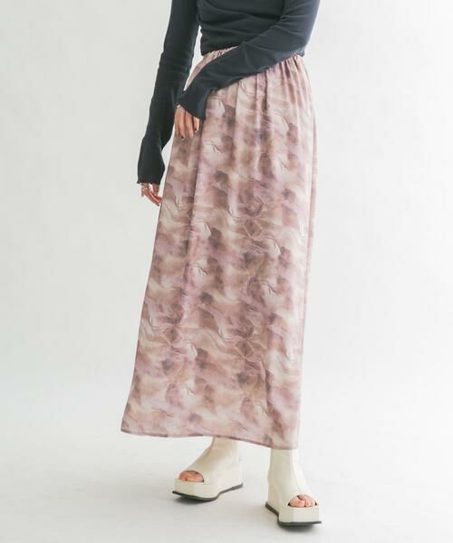 KBF / ケービーエフ スカート | ニュアンスプリントマキシスカート | 詳細18