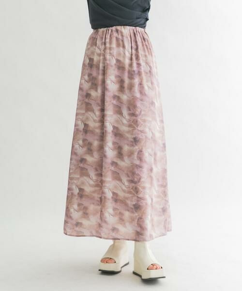 KBF / ケービーエフ スカート | ニュアンスプリントマキシスカート | 詳細19