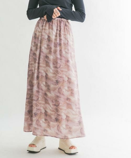 KBF / ケービーエフ スカート | ニュアンスプリントマキシスカート | 詳細20