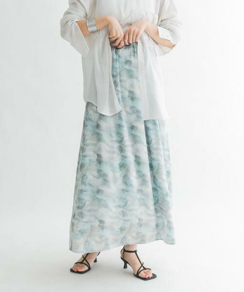 KBF / ケービーエフ スカート | ニュアンスプリントマキシスカート | 詳細29