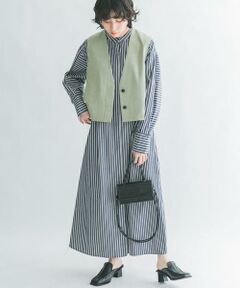 KBF / ケービーエフ ワンピース | ストライプデザインシャツワンピース