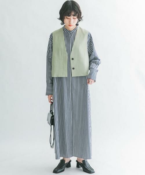 KBF / ケービーエフ ワンピース | ストライプデザインシャツワンピース | 詳細4