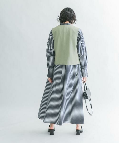 KBF / ケービーエフ ワンピース | ストライプデザインシャツワンピース | 詳細8