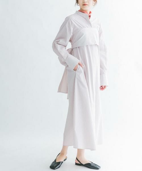 KBF / ケービーエフ ワンピース | ストライプデザインシャツワンピース | 詳細22