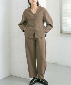 KBF》フードWIDEショートコート、ベージュ ケービーエフ KBF フードWIDEショートコート∴ （ベージュ