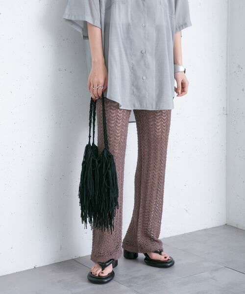 KBF / ケービーエフ その他パンツ | 透かし編みニットパンツ | 詳細1