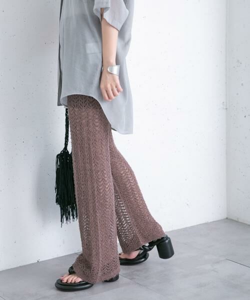 KBF / ケービーエフ その他パンツ | 透かし編みニットパンツ | 詳細3