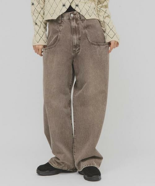 KBF / ケービーエフ デニムパンツ | 『一部WEB限定カラー』『3サイズ展開』BIGポケットデザインデニム(ブラウン)