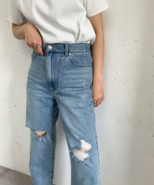 KBF / ケービーエフ デニムパンツ | リメイクダメージスリットデニム | 詳細12