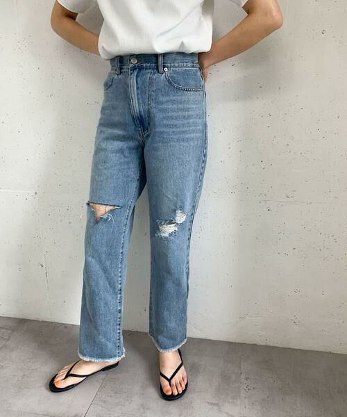 KBF / ケービーエフ デニムパンツ | リメイクダメージスリットデニム | 詳細13