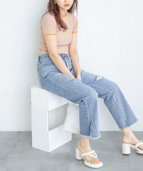 KBF / ケービーエフ デニムパンツ | リメイクダメージスリットデニム | 詳細16