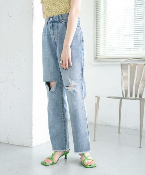 KBF / ケービーエフ デニムパンツ | リメイクダメージスリットデニム | 詳細2