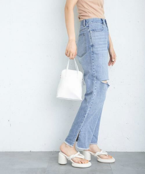 KBF / ケービーエフ デニムパンツ | リメイクダメージスリットデニム | 詳細23