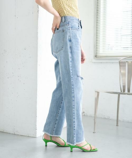 KBF / ケービーエフ デニムパンツ | リメイクダメージスリットデニム | 詳細4