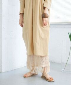 KBF / ケービーエフ スカート | フリンジ透かし編みニットスカート