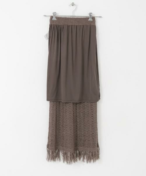 KBF / ケービーエフ スカート | フリンジ透かし編みニットスカート | 詳細10