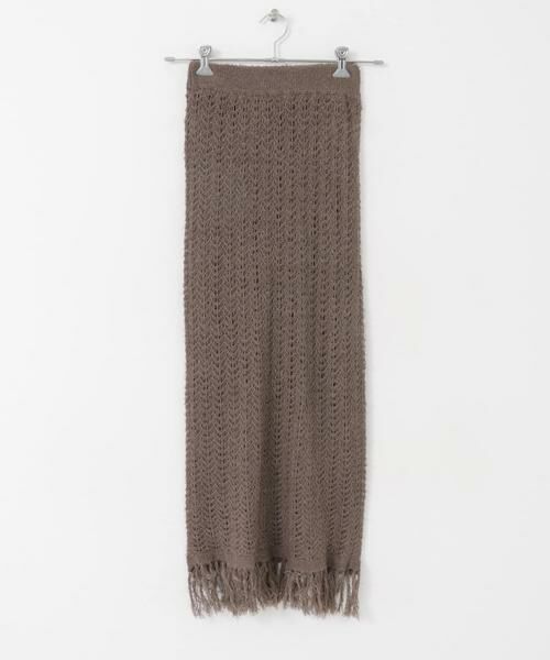 KBF / ケービーエフ スカート | フリンジ透かし編みニットスカート | 詳細8