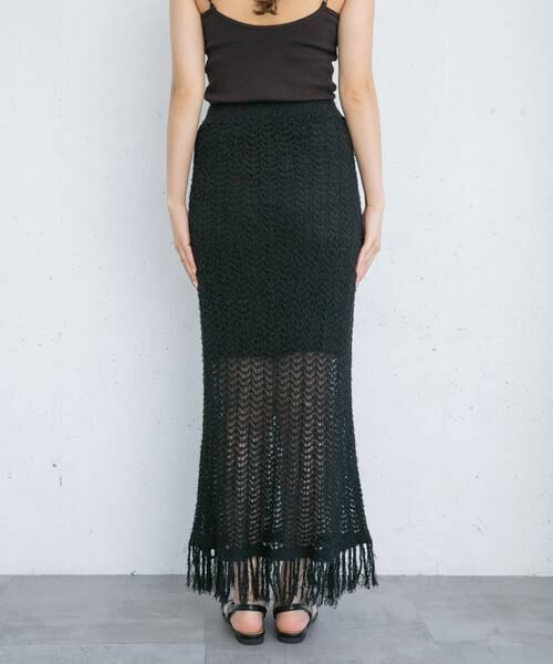 KBF / ケービーエフ スカート | フリンジ透かし編みニットスカート | 詳細21