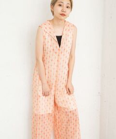 KBF / ケービーエフ サロペット・オールインワン | 楊柳プリントサロペット