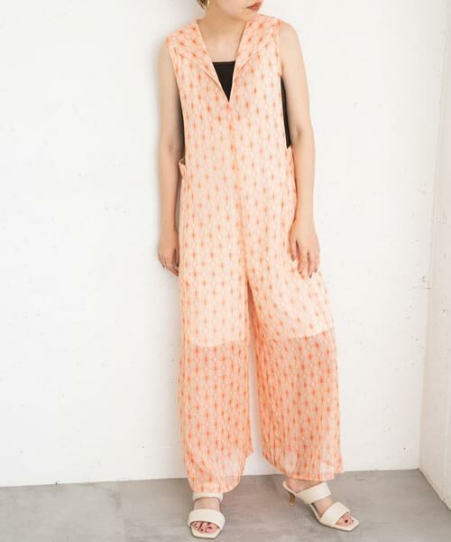 KBF / ケービーエフ サロペット・オールインワン | 楊柳プリントサロペット | 詳細4