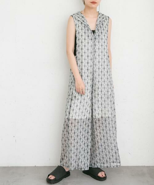 KBF / ケービーエフ サロペット・オールインワン | 楊柳プリントサロペット | 詳細18