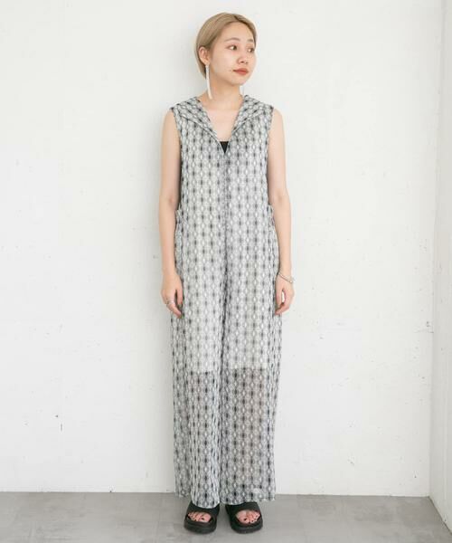 KBF / ケービーエフ サロペット・オールインワン | 楊柳プリントサロペット | 詳細24