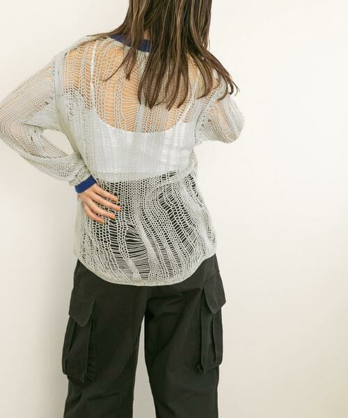 KBF / ケービーエフ ニット・セーター | ランダム透かし編みルーズニット | 詳細12