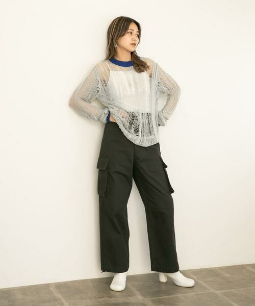 KBF / ケービーエフ ニット・セーター | ランダム透かし編みルーズニット | 詳細13