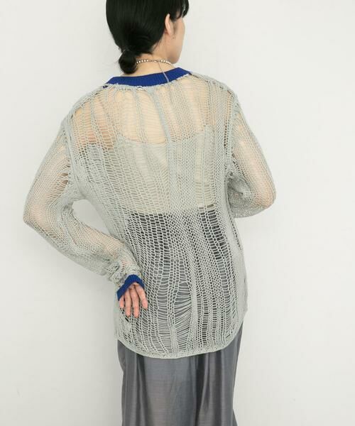 KBF / ケービーエフ ニット・セーター | ランダム透かし編みルーズニット | 詳細3