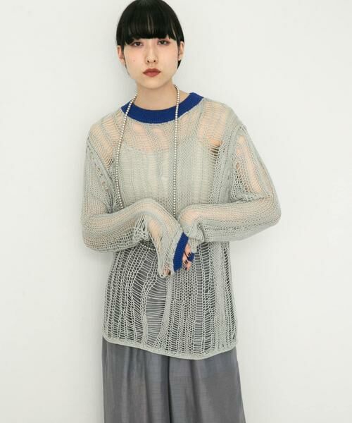 KBF / ケービーエフ ニット・セーター | ランダム透かし編みルーズニット | 詳細4