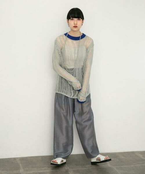 KBF / ケービーエフ ニット・セーター | ランダム透かし編みルーズニット | 詳細7