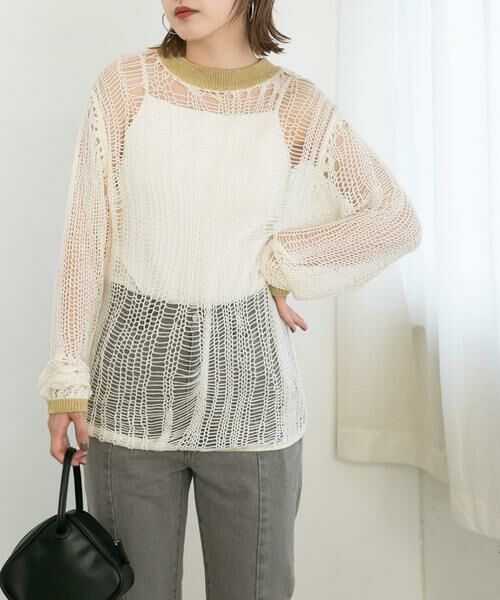 KBF / ケービーエフ ニット・セーター | ランダム透かし編みルーズニット | 詳細17