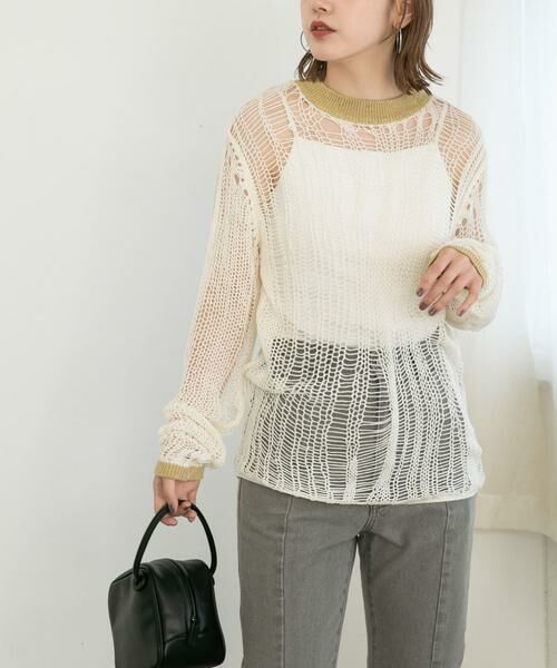 KBF / ケービーエフ ニット・セーター | ランダム透かし編みルーズニット | 詳細19