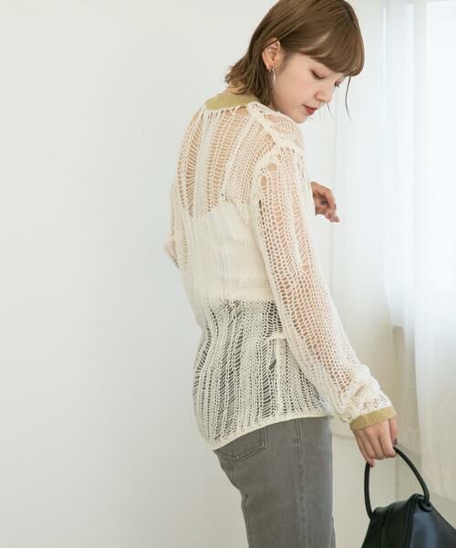 KBF / ケービーエフ ニット・セーター | ランダム透かし編みルーズニット | 詳細20