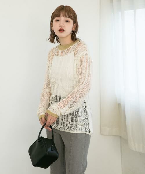 KBF / ケービーエフ ニット・セーター | ランダム透かし編みルーズニット | 詳細22