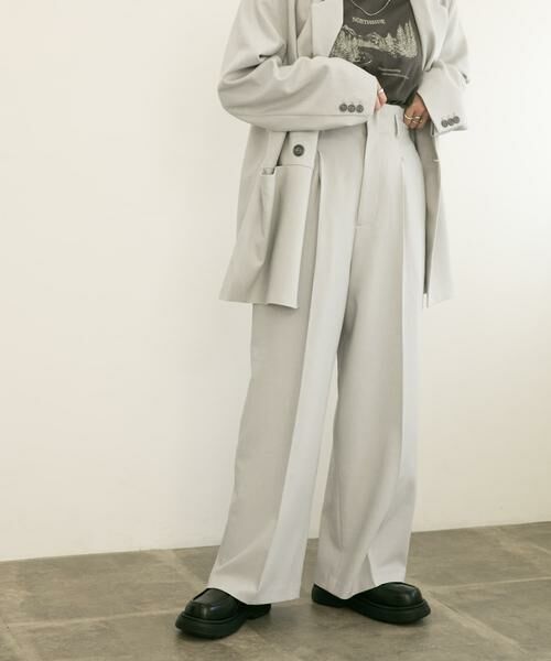 KBF / ケービーエフ その他パンツ | センタープレスハイウエストWIDEパンツ | 詳細5