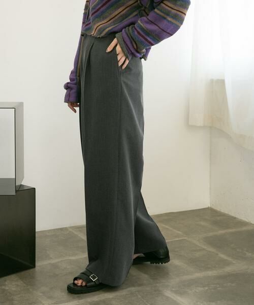 KBF / ケービーエフ その他パンツ | センタープレスハイウエストWIDEパンツ | 詳細27