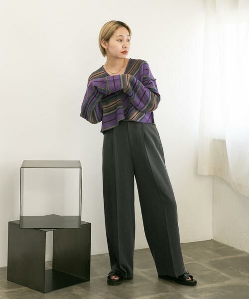 KBF / ケービーエフ その他パンツ | センタープレスハイウエストWIDEパンツ | 詳細29