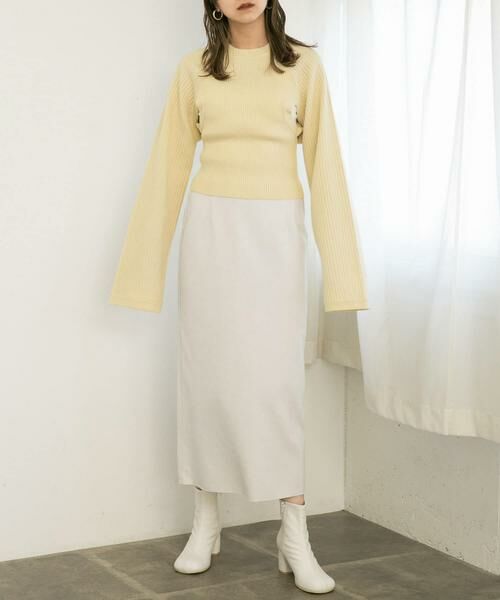 KBF / ケービーエフ スカート | ミニブークレIラインスカート | 詳細5