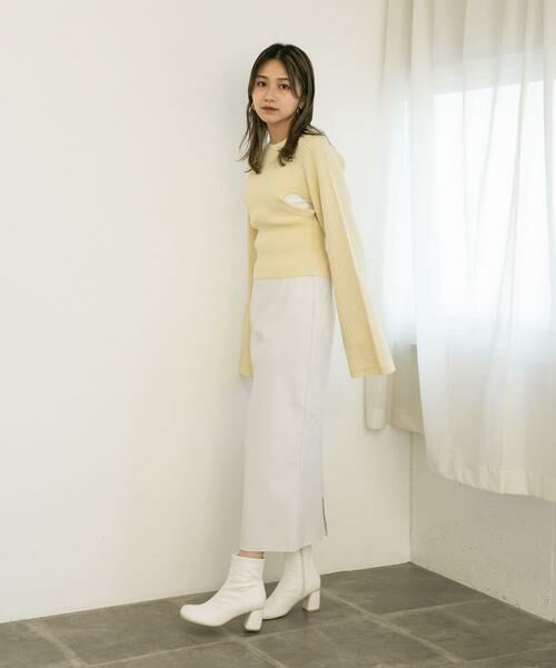 KBF / ケービーエフ スカート | ミニブークレIラインスカート | 詳細8