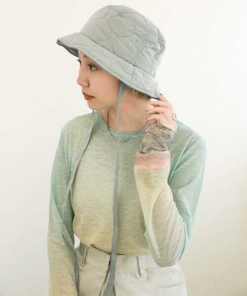 KBF / ケービーエフ ハット | リボン付きキルティングバケットHAT | 詳細1