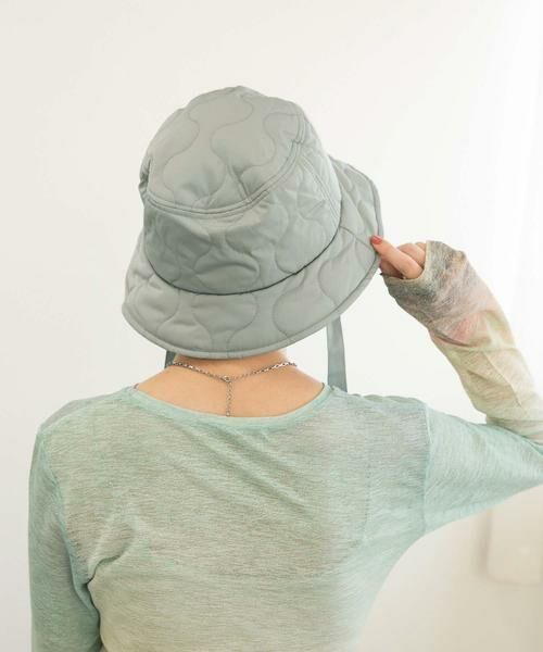 KBF / ケービーエフ ハット | リボン付きキルティングバケットHAT | 詳細3