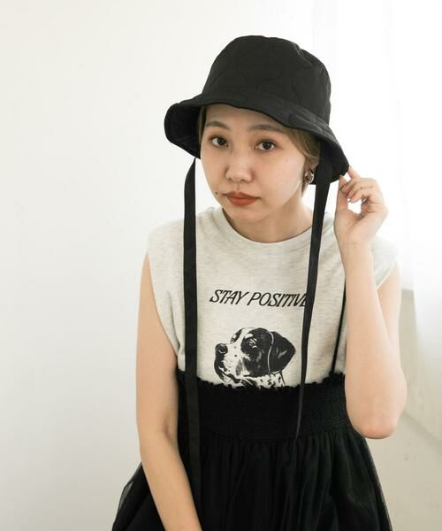 KBF / ケービーエフ ハット | リボン付きキルティングバケットHAT | 詳細19