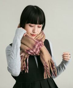 KBF / ケービーエフ マフラー・ショール・スヌード・ストール | BIGフリンジチェックストール