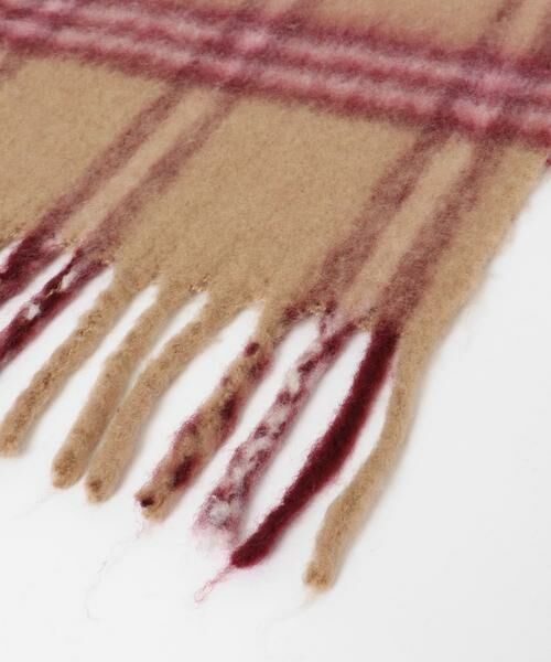 KBF / ケービーエフ マフラー・ショール・スヌード・ストール | BIGフリンジチェックストール | 詳細6