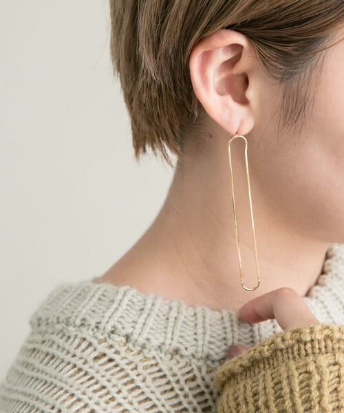 KBF / ケービーエフ ピアス・イヤリング | ロングオーバルチェーンピアス | 詳細1