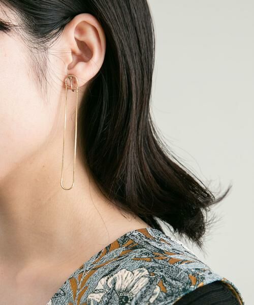 KBF / ケービーエフ ピアス・イヤリング | ロングオーバルチェーンイヤリング | 詳細1