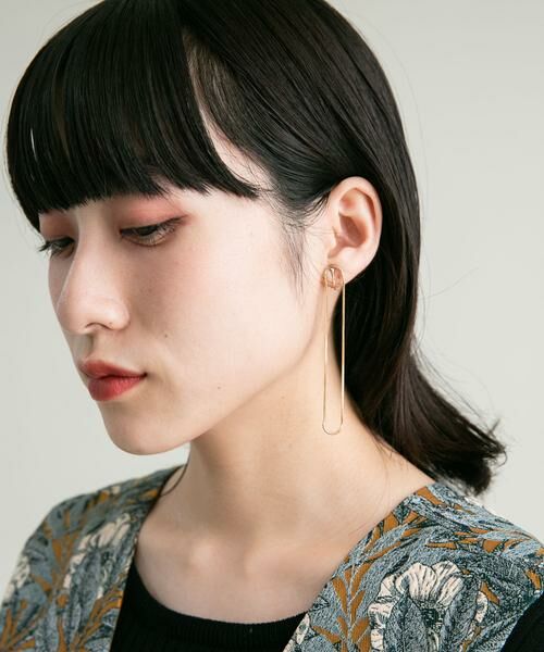 KBF / ケービーエフ ピアス・イヤリング | ロングオーバルチェーンイヤリング | 詳細2