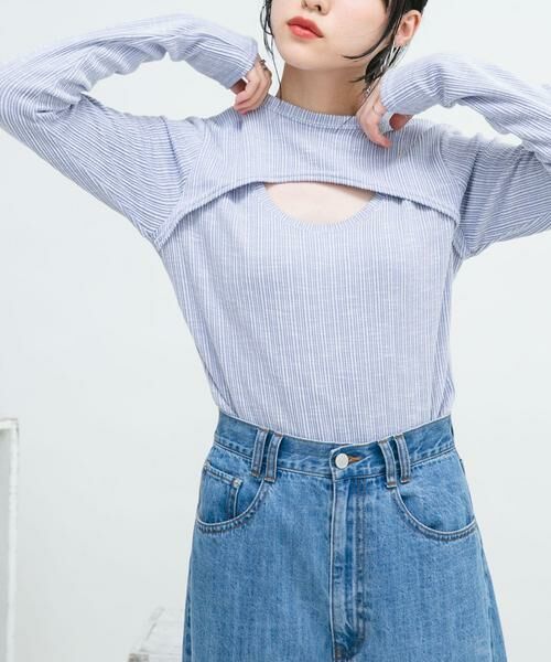 KBF / ケービーエフ Tシャツ | 2WAYフロントスリットカットソー | 詳細3