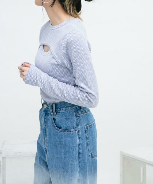 KBF / ケービーエフ Tシャツ | 2WAYフロントスリットカットソー | 詳細4